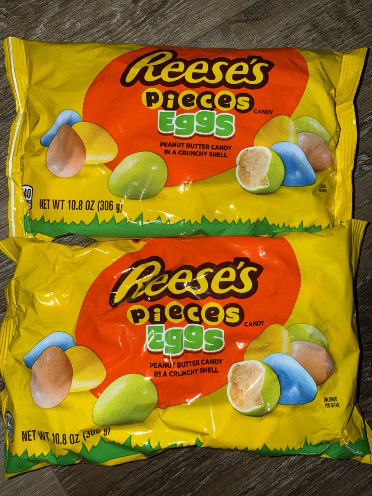 Reeses Pieces ~ Peanut Butter Eggs Candy 2-Bags 10.8 Oz. Each ~ Expires 05/2027