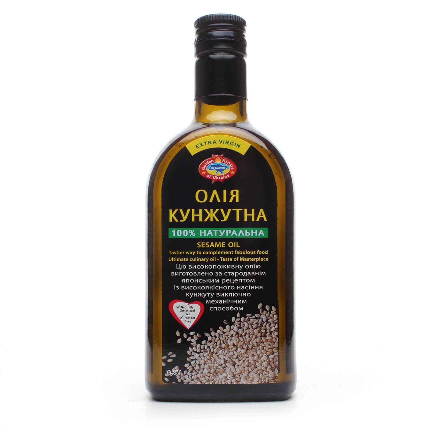 SESAME OIL 350ml Unrefined cold-pressed Extra Virgin In glass Made in UKRAINE