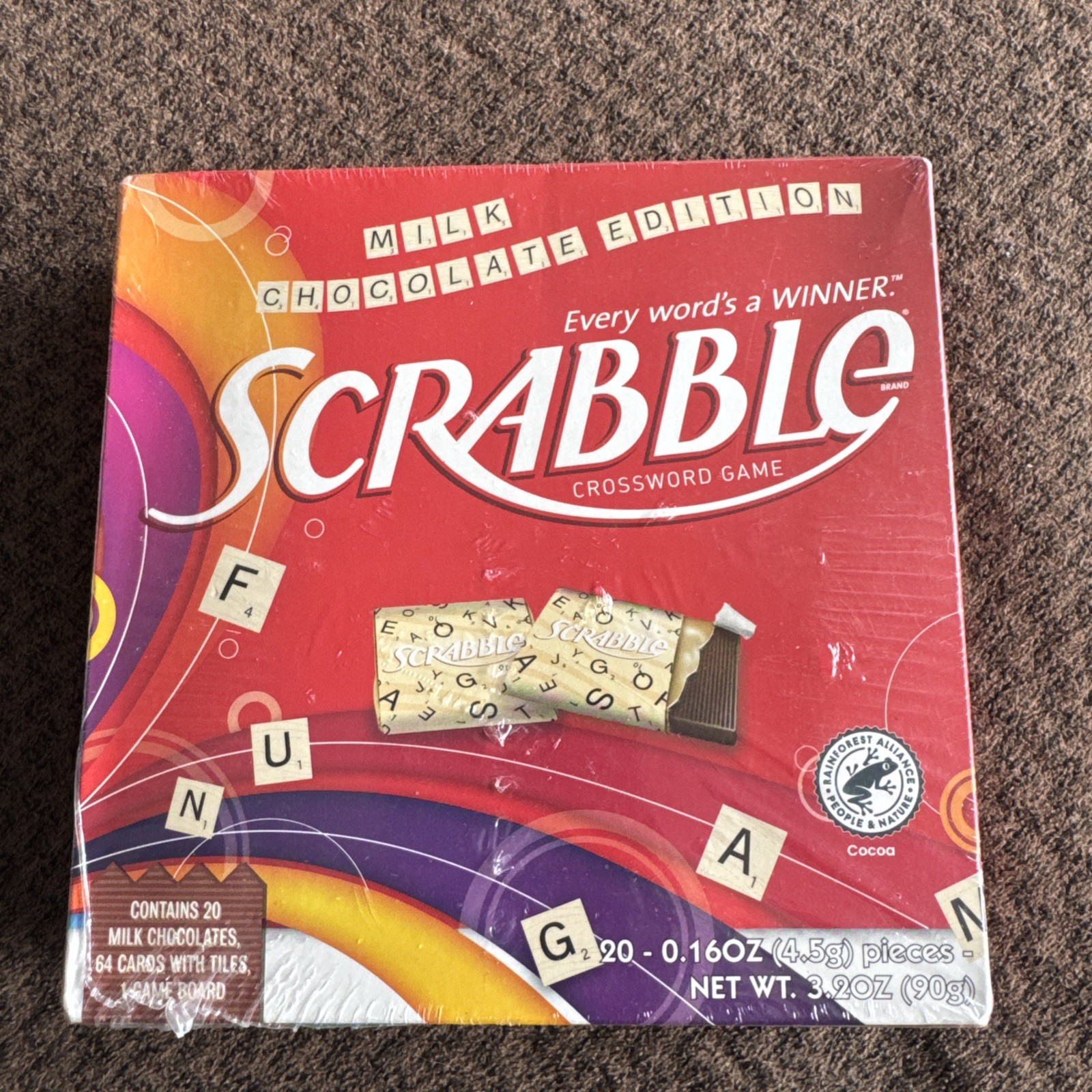 Scrabble Milk Chocolate Edition Game Candy Board Game Sealed Gift Set