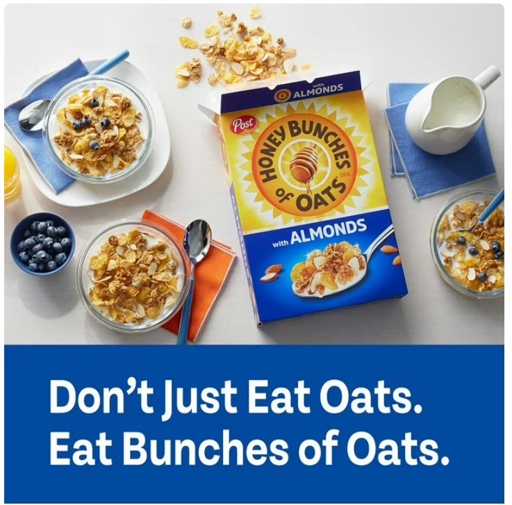 Honey Bunches of Oats with Crispy Almonds, 48 oz. 2 pk