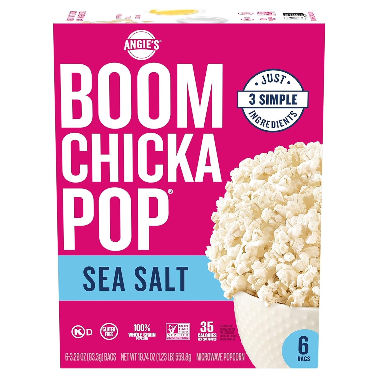 BOOMCHICKAPOP Lightly Sweet Kettle Corn Microwave Popcorn 6 3.29 oz. …