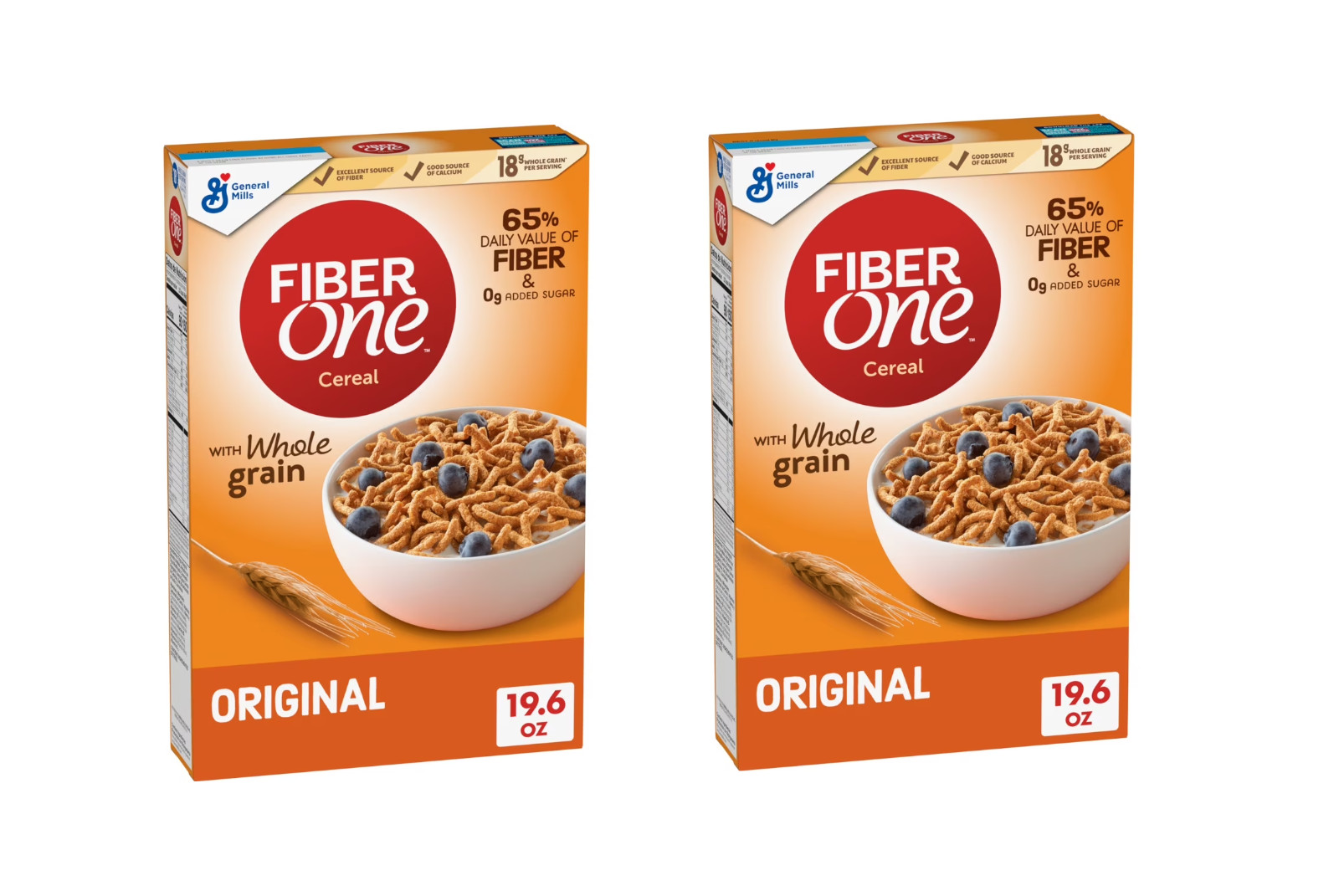 Fiber One Cereal, Original Bran, High Fiber Cereal Made with 19.6 oz (2 pack)