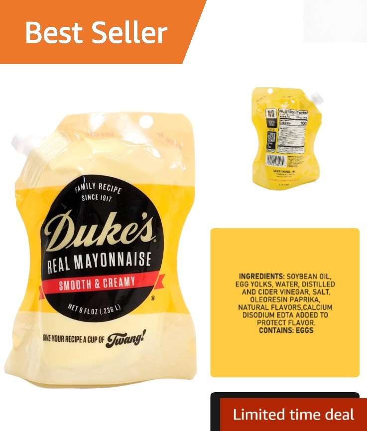 Duke’s Real Mayonnaise 8oz Pouch – Smooth, Creamy & Sugar-Free Delight