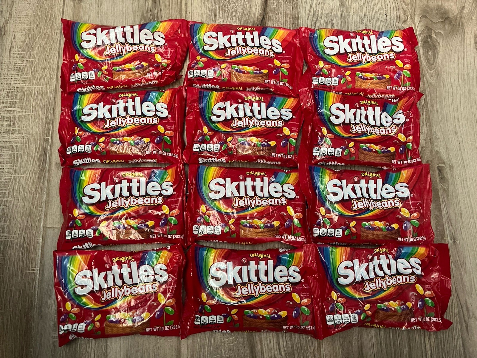 Qty 12 – Skittles Original Flavor Jellybeans Seasonal 10oz Each Best By 02/2027