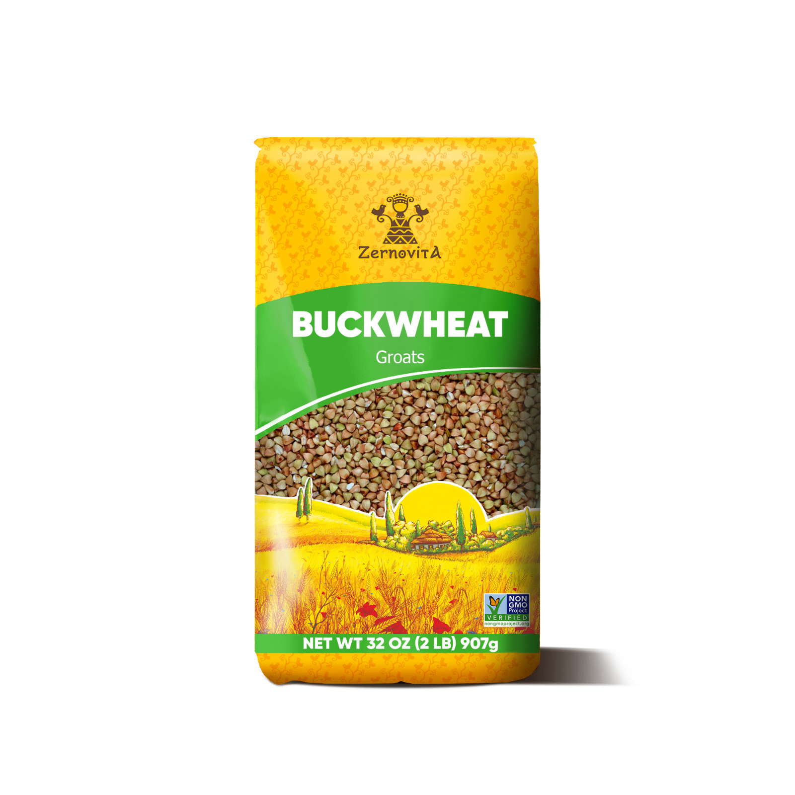 Pack of 2 (2Lb Each), Raw Buckwheat Groats, NON GMO *Зелена Гречка*