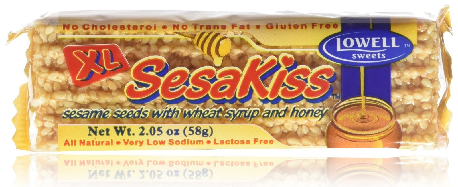 Sesame Thins with Honey – XL Sezamki Snacks, 2.05 oz, Pack of 24 – Crunchy Treat
