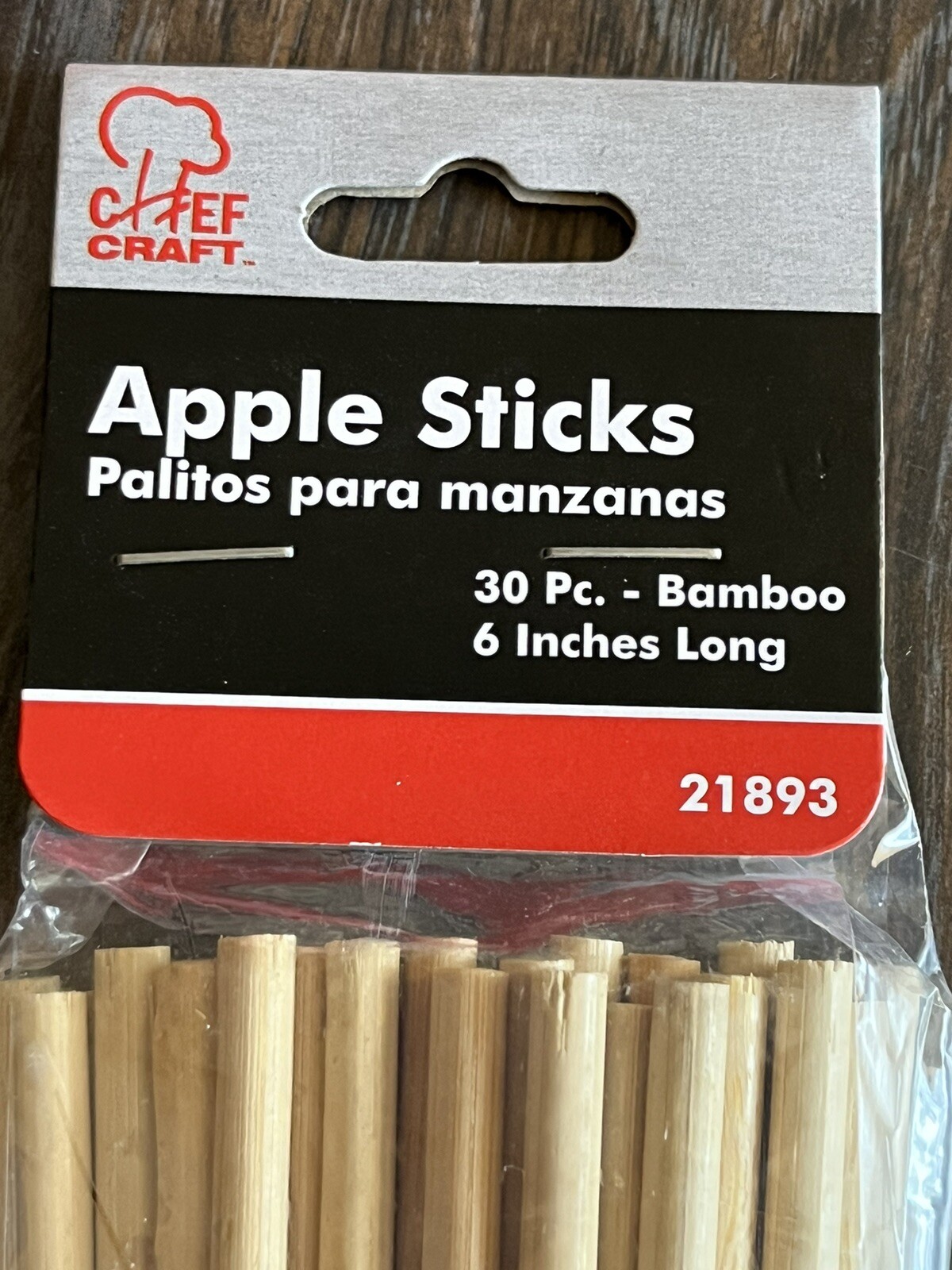 Lot of 17 Pks Candy Apple Sticks, 30ct, 6 inches long, Bamboo, New in Packaging,