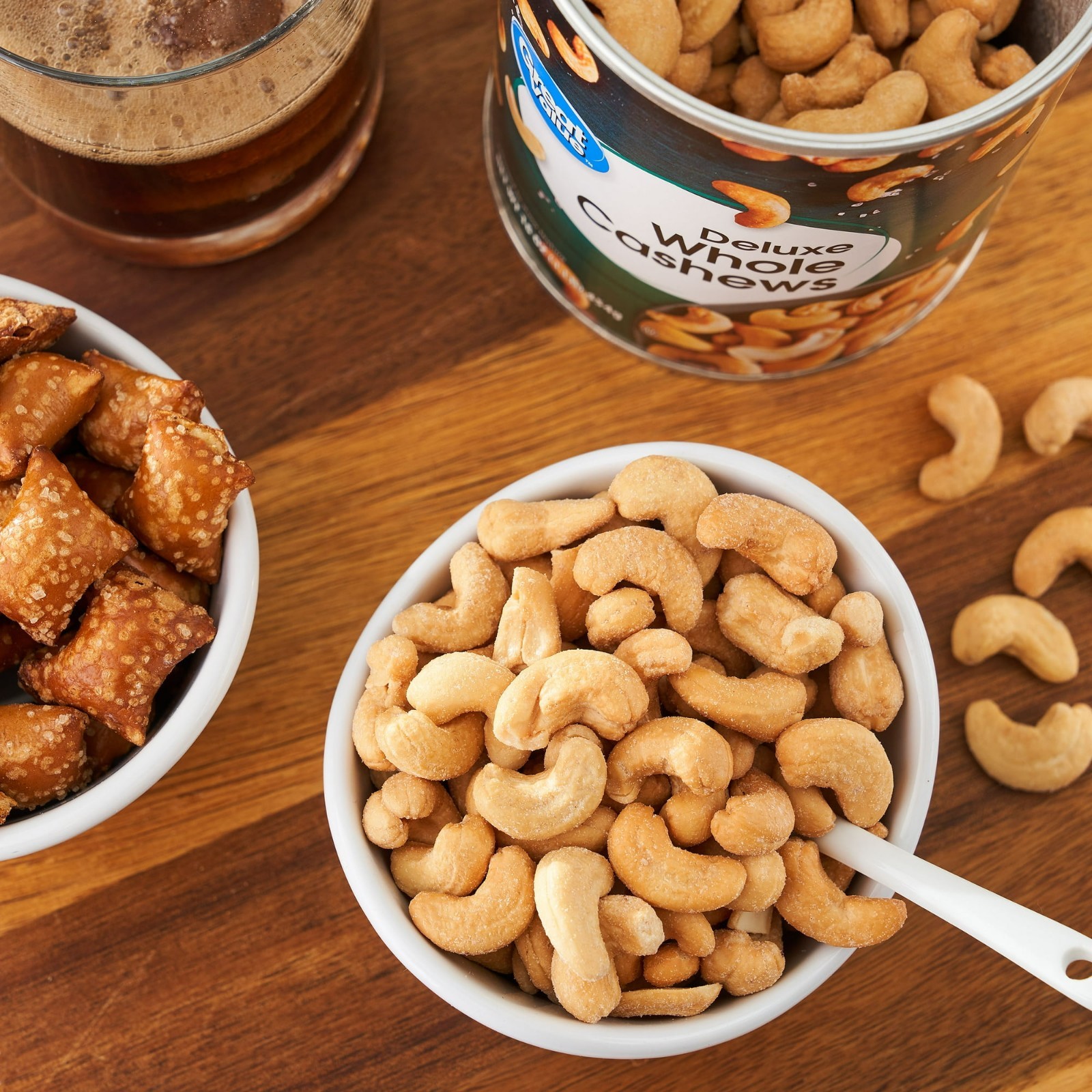 ( 2 PACK ) Great Value Deluxe Whole Cashews, Salted, 16 oz
