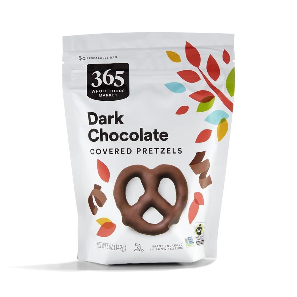 365 by Whole Foods Market, Dark Chocolate Pretzels, 5 5 Ounce (Pack of 1)