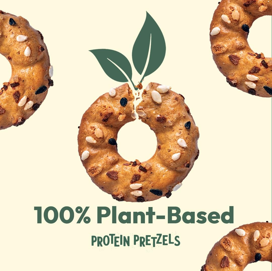 CRISP POWER Protein Pretzels, Everything, 28G Protein, 1.75 Ounce (Pack of 6)