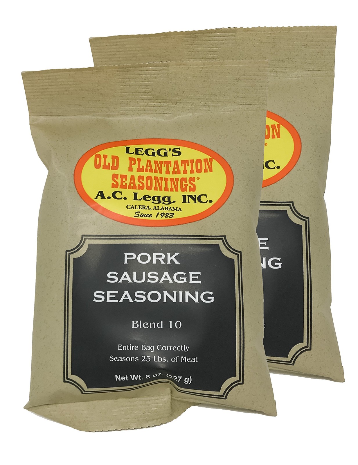 A.C. Legg Blend 10 Pork Sausage Seasoning, 2 Packs – 8 Ounce each
