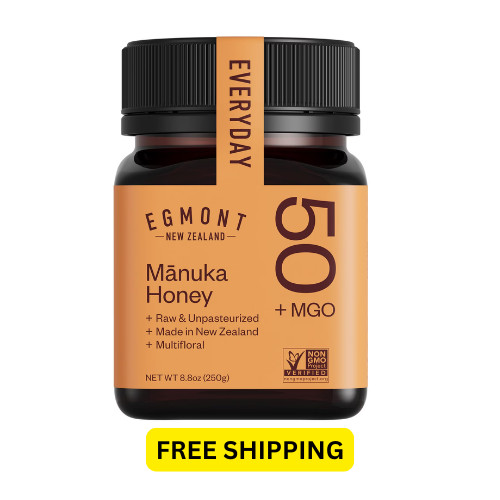 Egmont Raw Manuka Honey MGO 50+ – 100% Pure New Zealand Manuka Honey – Non-GMO