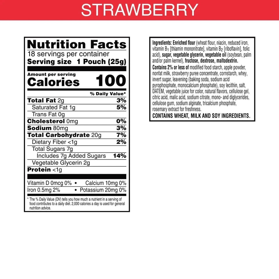 Kellogg’s Special K Strawberry Chewy Pastry Crisps, 15.84 oz, 36 Count FRESH