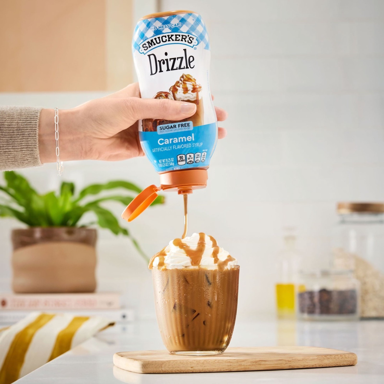 Smuckers Sugar Free Caramel Syrup 19.25 oz Bottles Pack of 3 Drizzle Topping