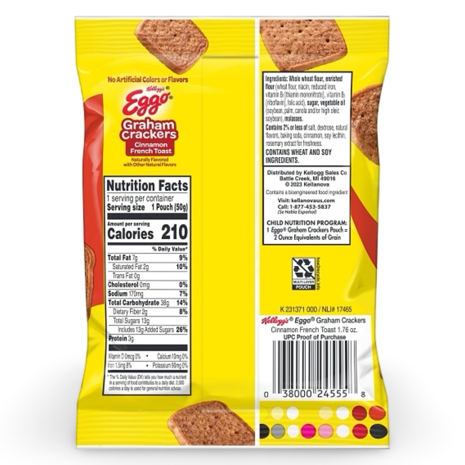 Eggo French Toast Graham Crackers, School Approved Smart Snacks, Cinnamon Flavor