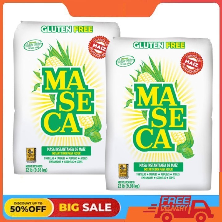 2 Pack Maseca Gluten Free Instant Corn Masa Flour 22 lb
