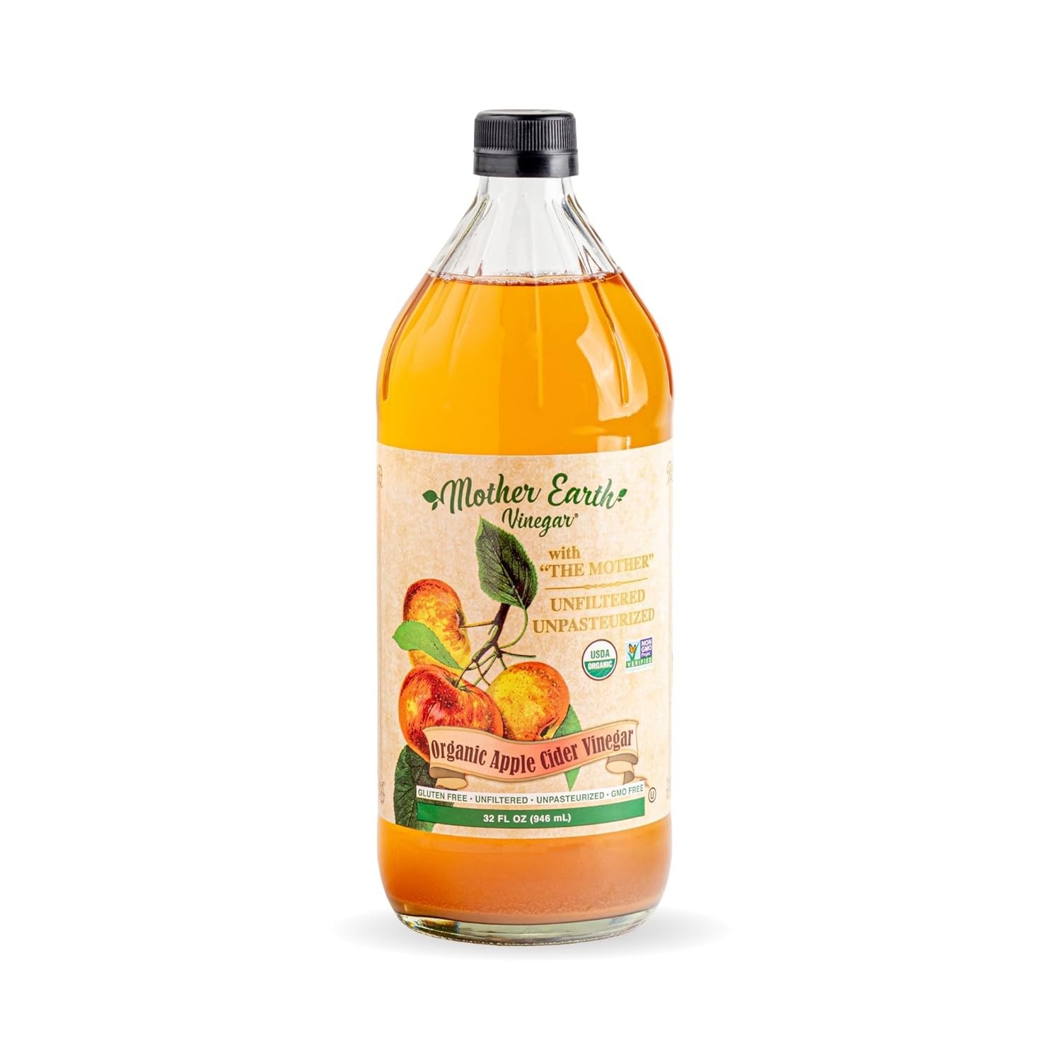 Mother Earth Organic Apple Cider Vinegar 1oz Raw Unfiltered OACV ACV