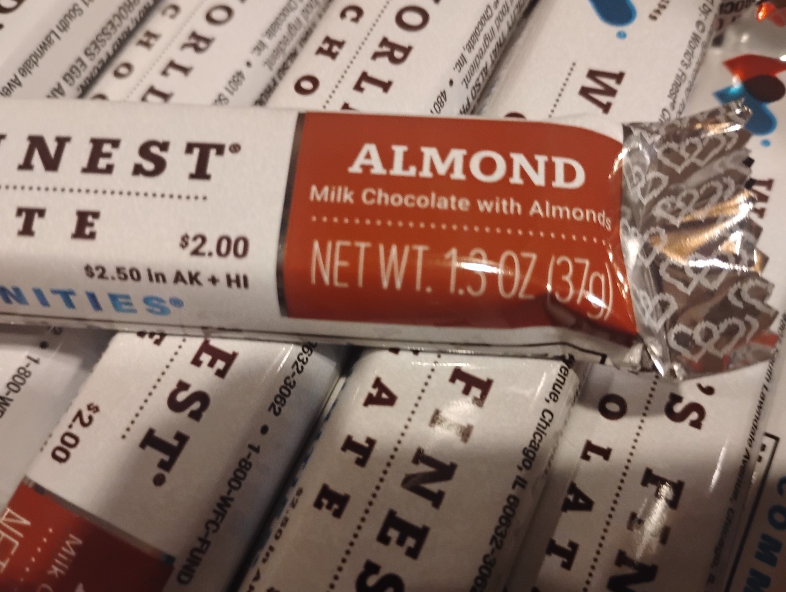 WORLD’S FINEST CHOCOLATE (6) Almond x $1.00 Each Bars
