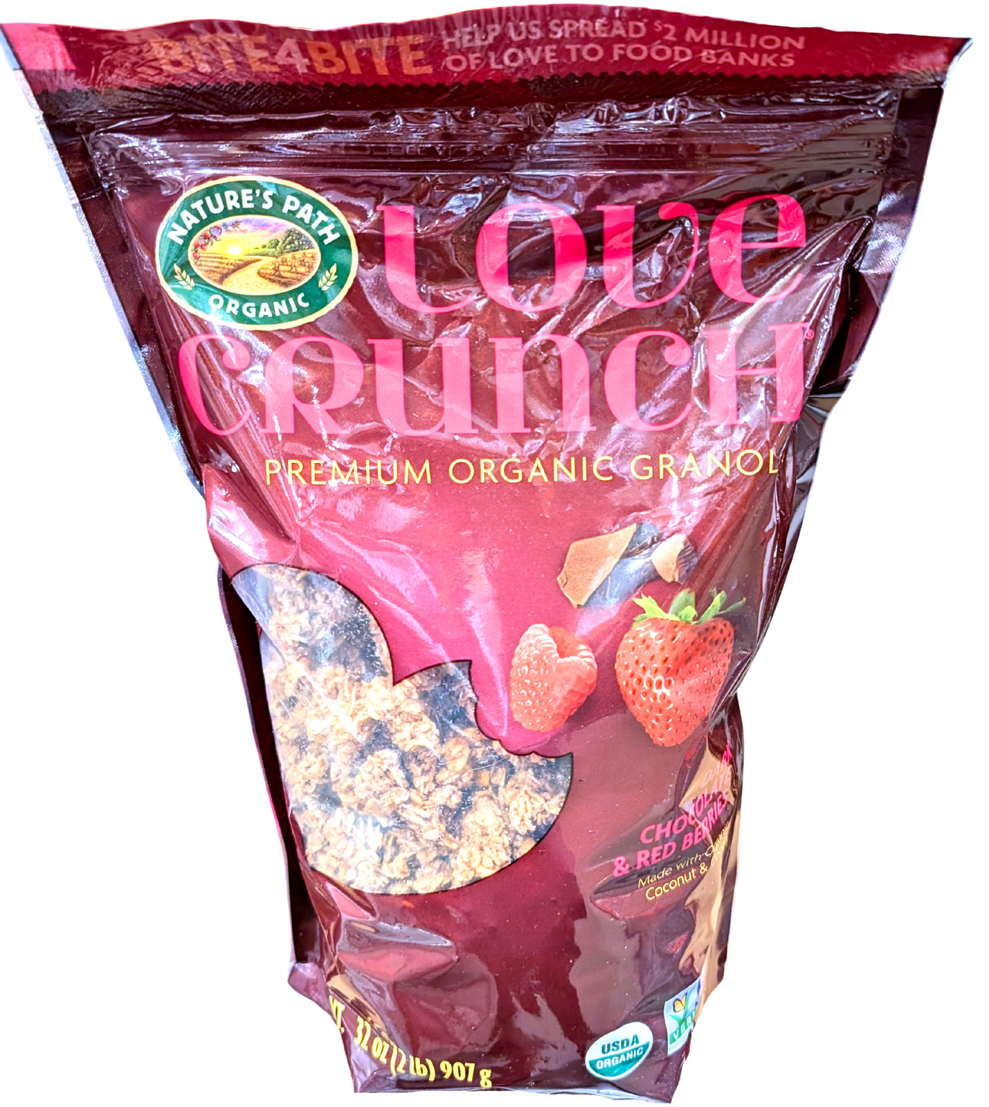 Nature’s Path Organic Love Crunch Red Berry Granola 32 Ounce Bag EXP 08/2026
