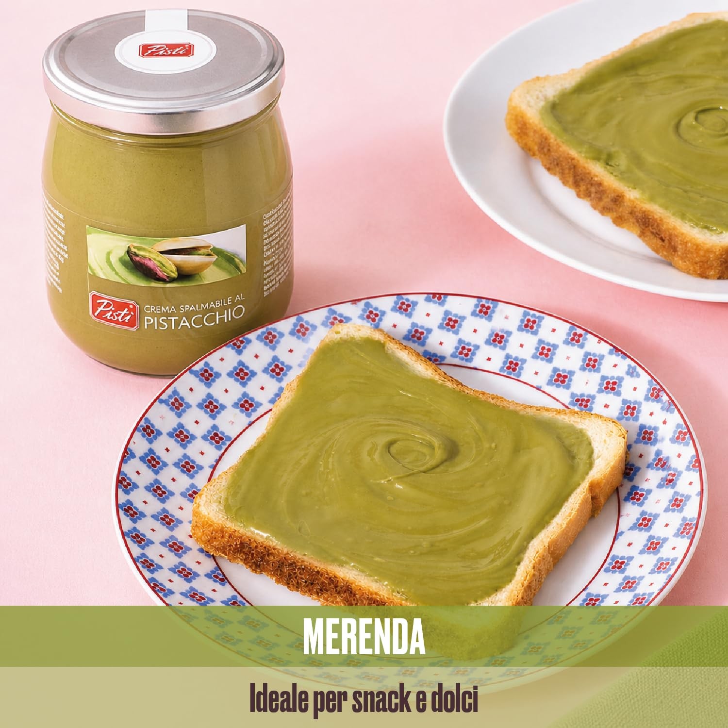 Pisti Cream of Pistachio from Sicily 21.2 Ounce (600g) | Ounce, Green