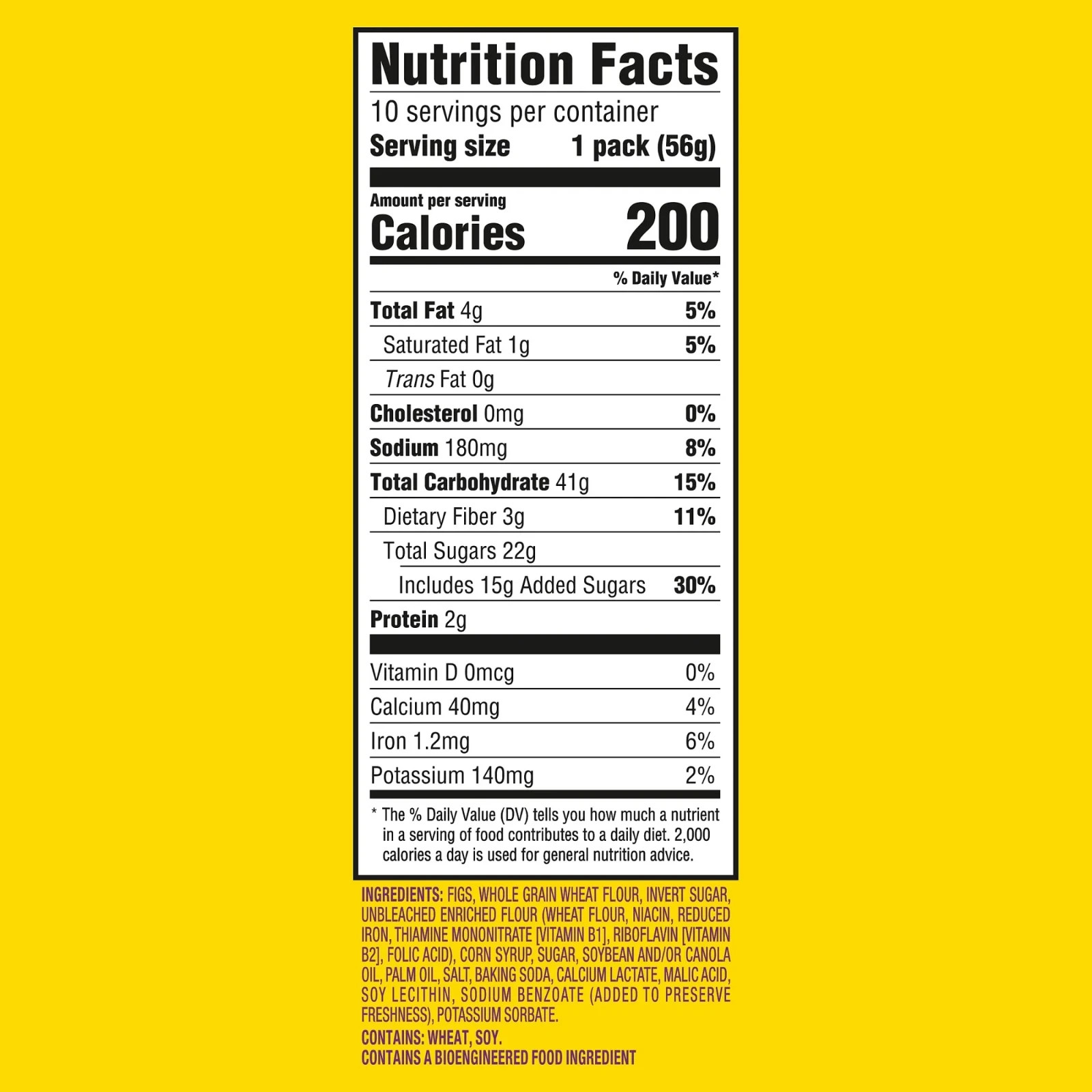 Newtons Fig Bars Soft Fruit Chewy Cookies – 10 Snack Packs (2 Cookies per Pack)
