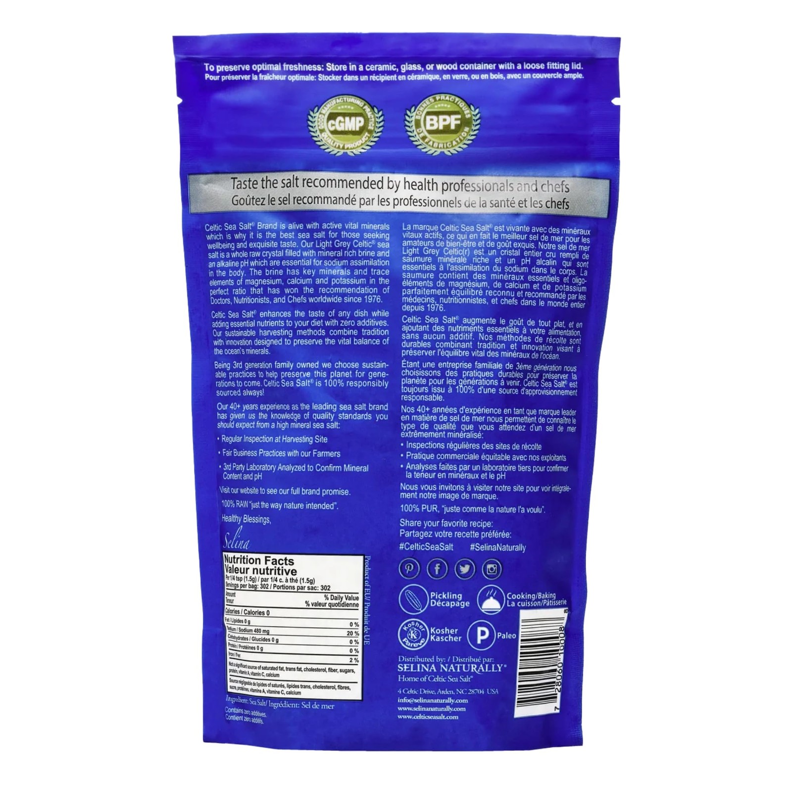 Celtic Sea Salt Light Grey Coarse – Unrefined Mineral 16 Ounce (Pack of 1)