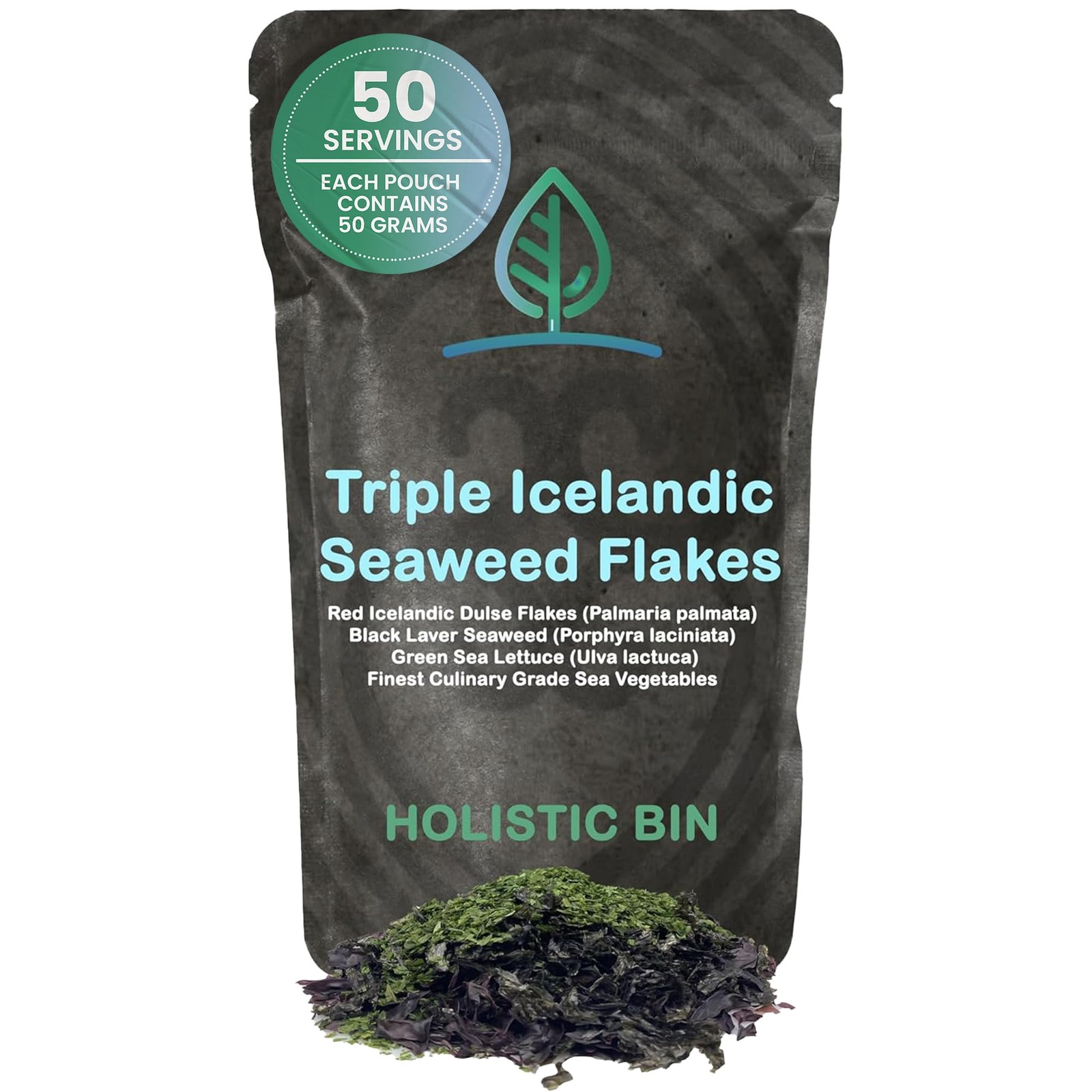 Organic Seaweed Flakes by | Wild Harvested in Ireland | Red Atlantic Dulse, B…