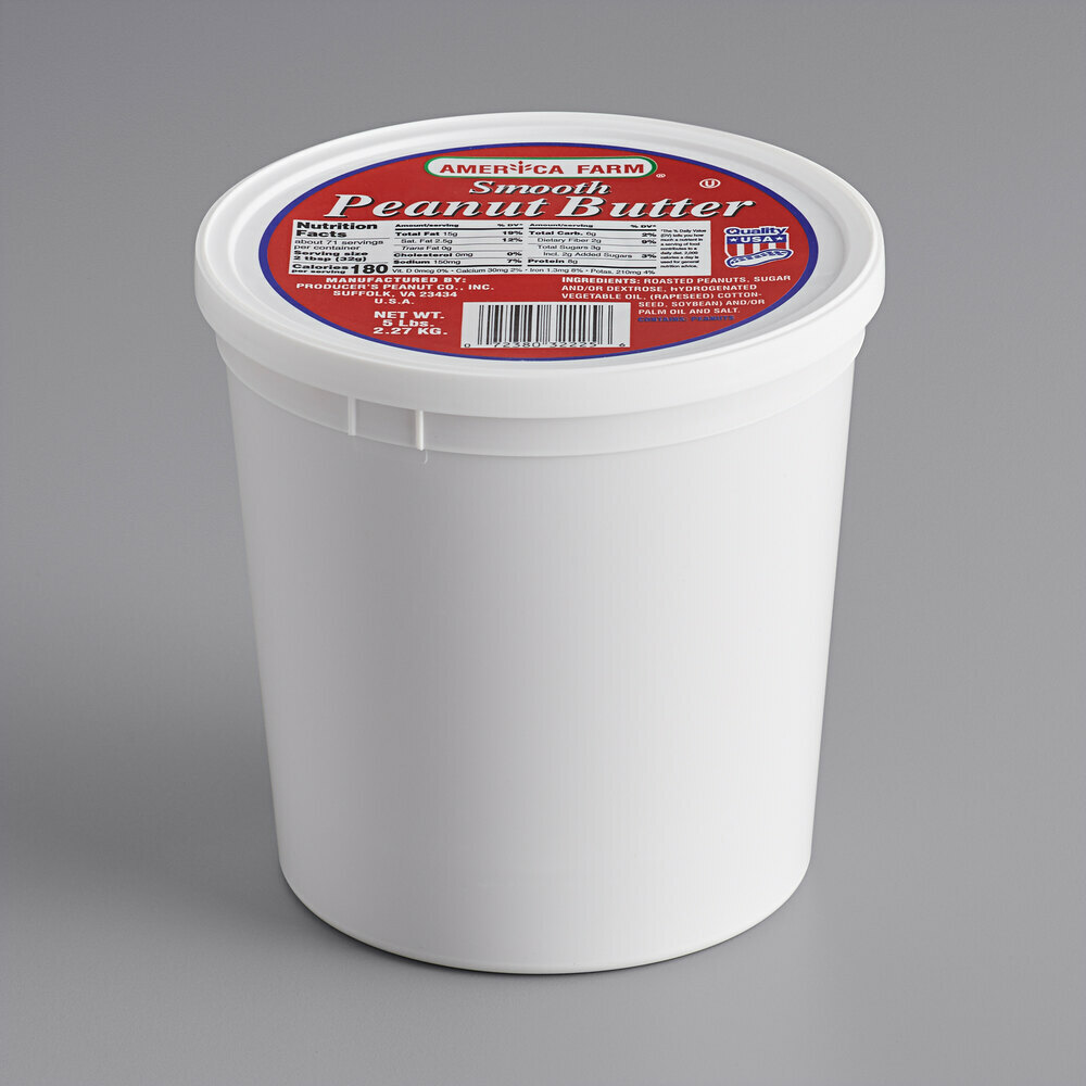Bulk Smooth Peanut Butter 5 lb. Tub