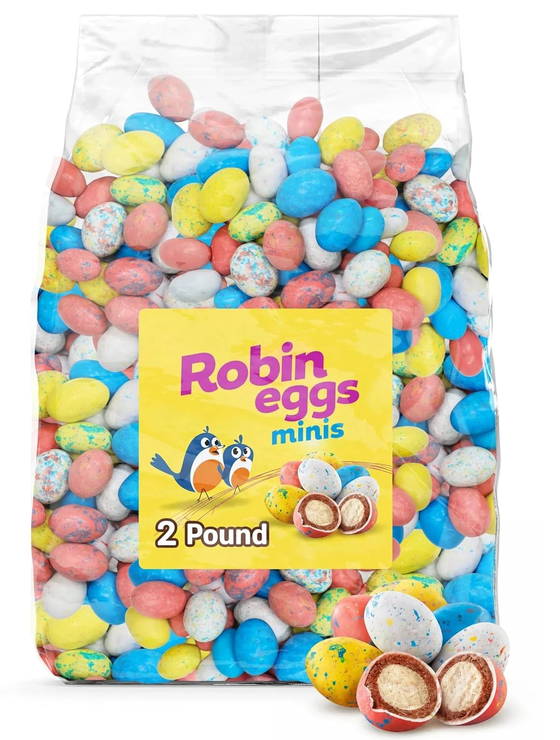Bulk Robin Eggs Malted Milk Balls 2 Pound Pack – Easter Chocolate Covered Candy