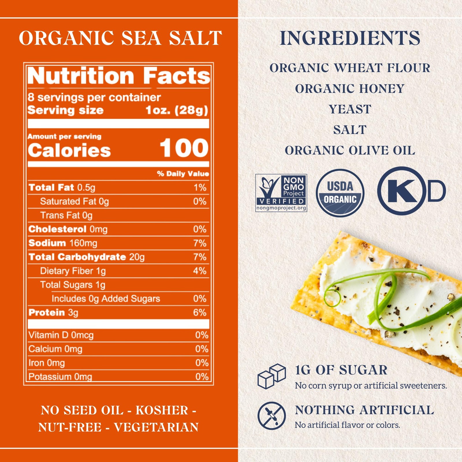 Firehook Sea Salt Crackers – Artisan Baked, Uniquely 8 Ounce (Pack of 1)