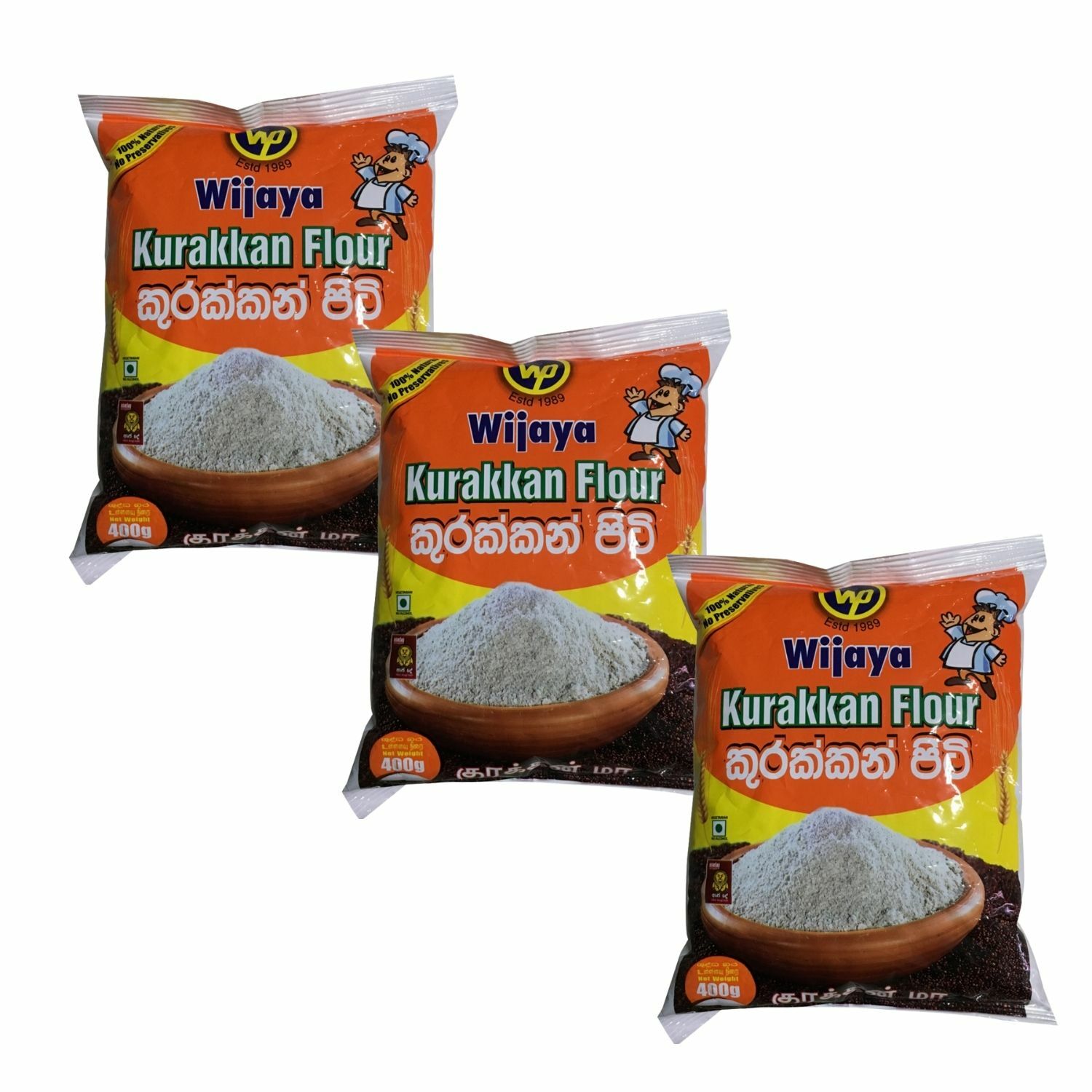 100%Pure Premium Quality Kurakkan Flour Sri Lanka 400g