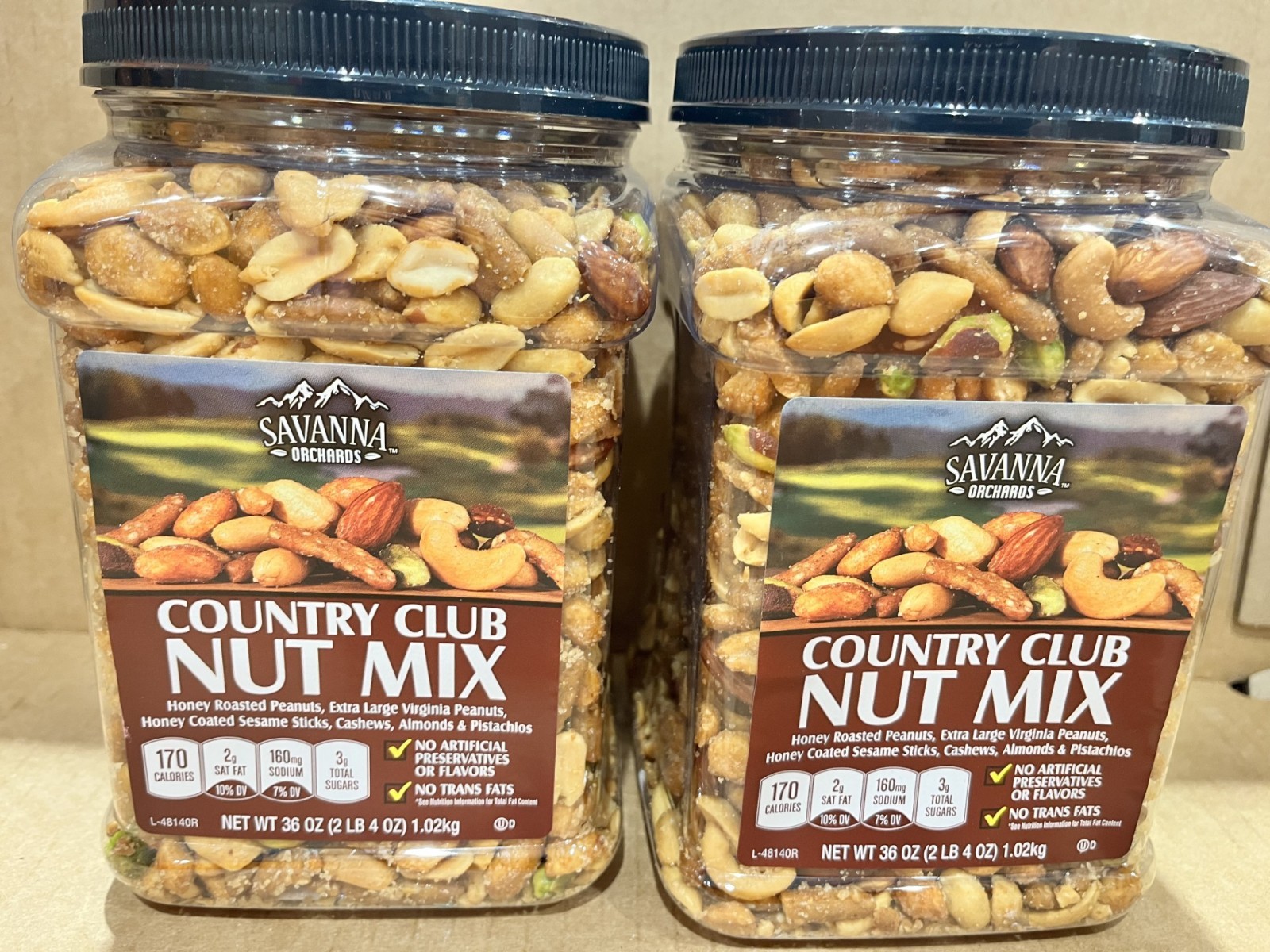 2 PACKS Savanna Orchard Country Club Nut Mix 36 Ounce Assorted Nuts