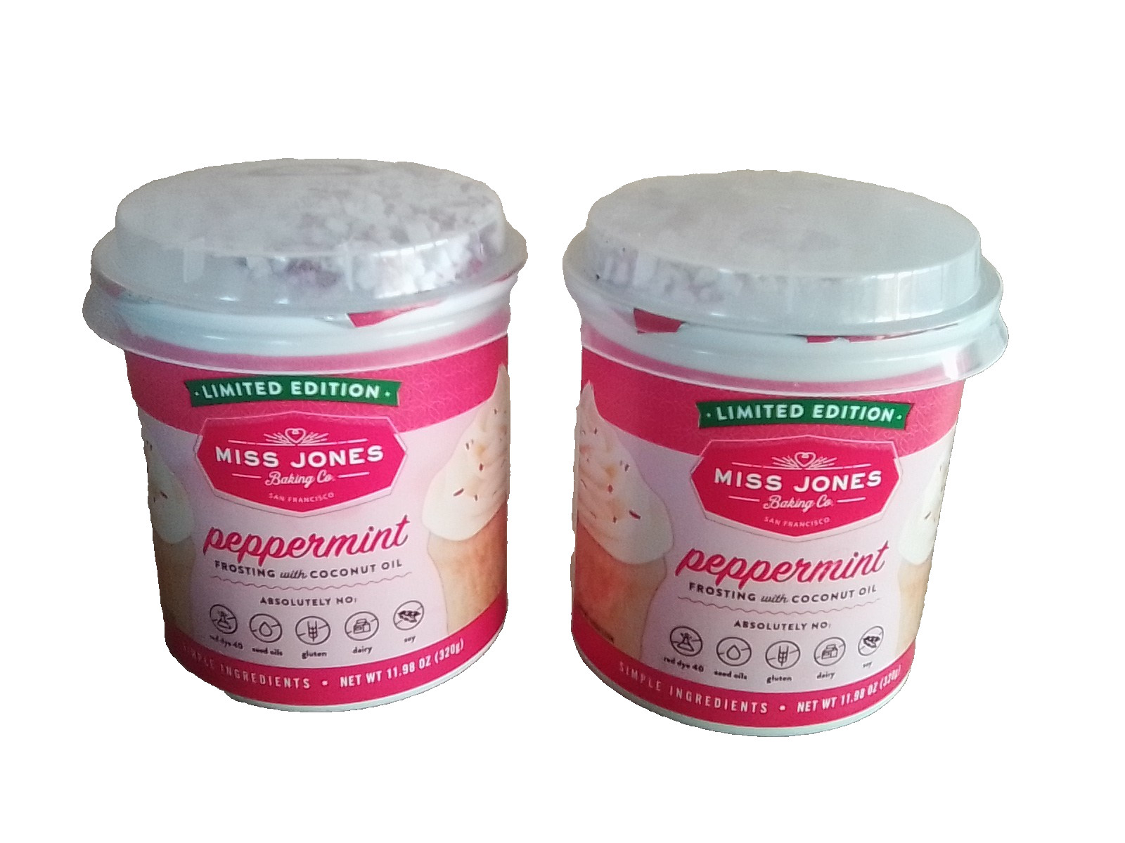 Miss Jones Baking Organic Frosting Pack of 2 Limited Edition Peppermint 7/17/26