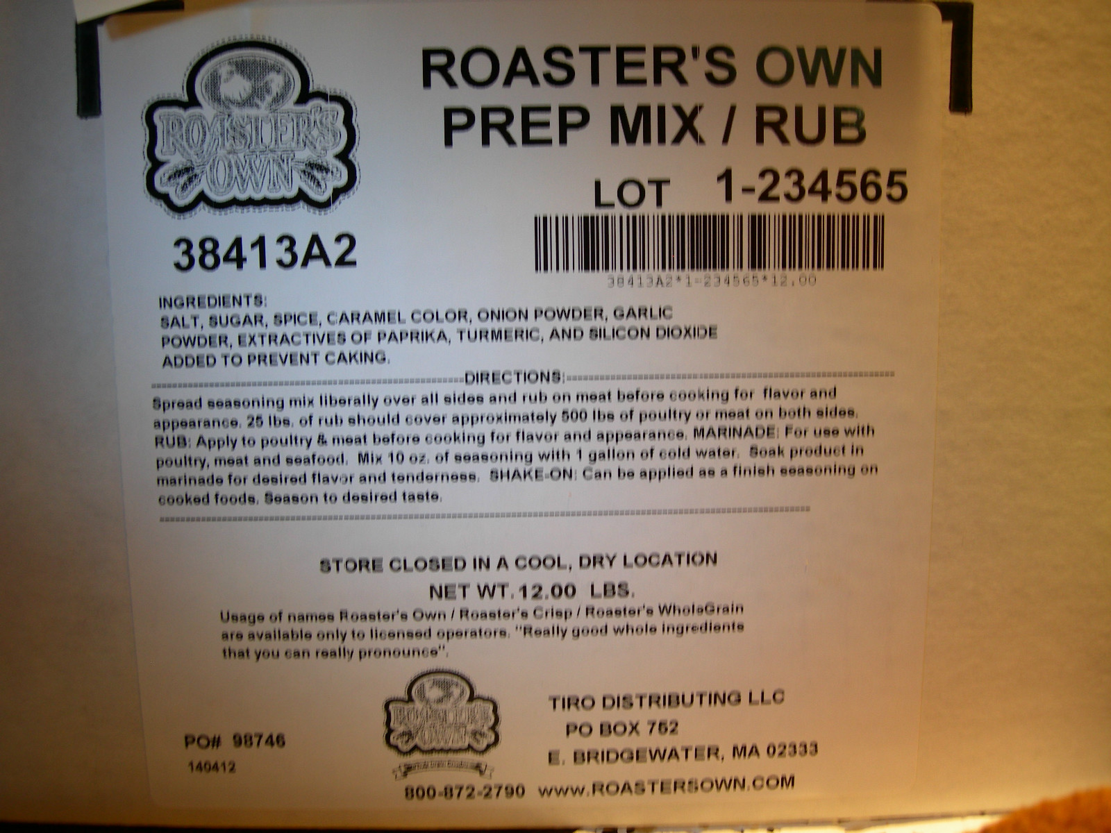 6 LBS. PREP MIX / RIB RUB, RESTAURANT USE,GRILL BBQ. RIBS MEAT DRY RUB SEASONING