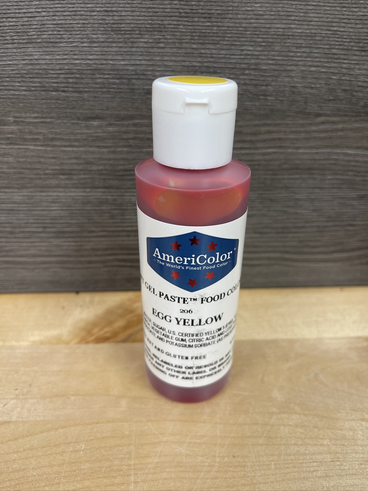 Americolor Soft Gel Paste Food Color 206 Egg Yellow 4.5oz Exp 09/27