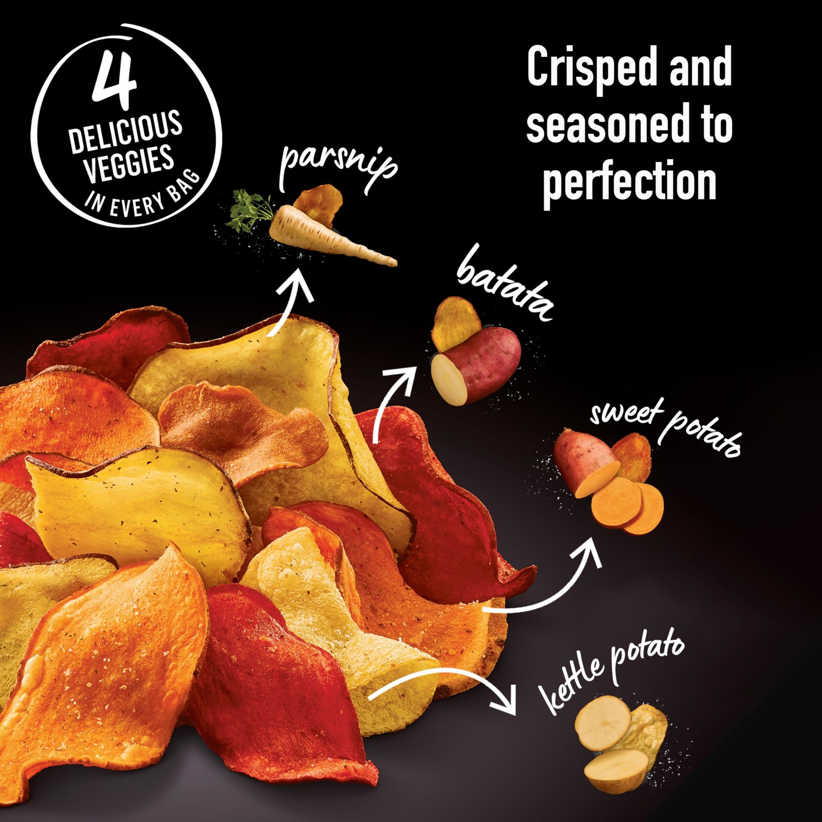 Terra Vegetable Chips Mediterranean Garlic Herbs Real Vegetable Chips 5 Oz