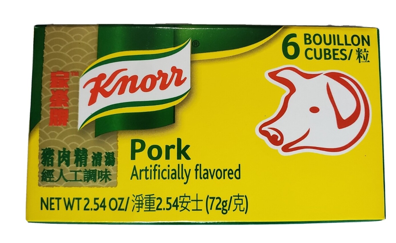 Knorr Pork flavor Bouillon 6 Cubes 2.2 oz (2 boxes)