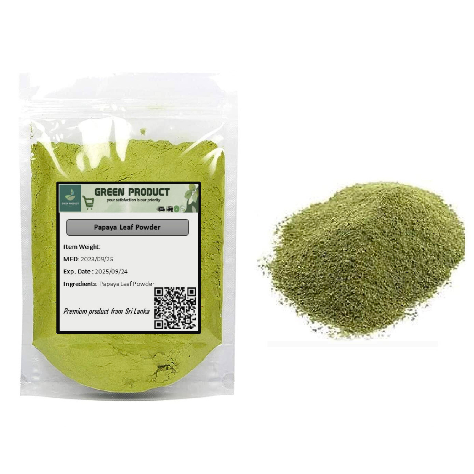 Papaya Leaf Powder Organic Natural Fresh | Pure Herbal Supplement Detox Support