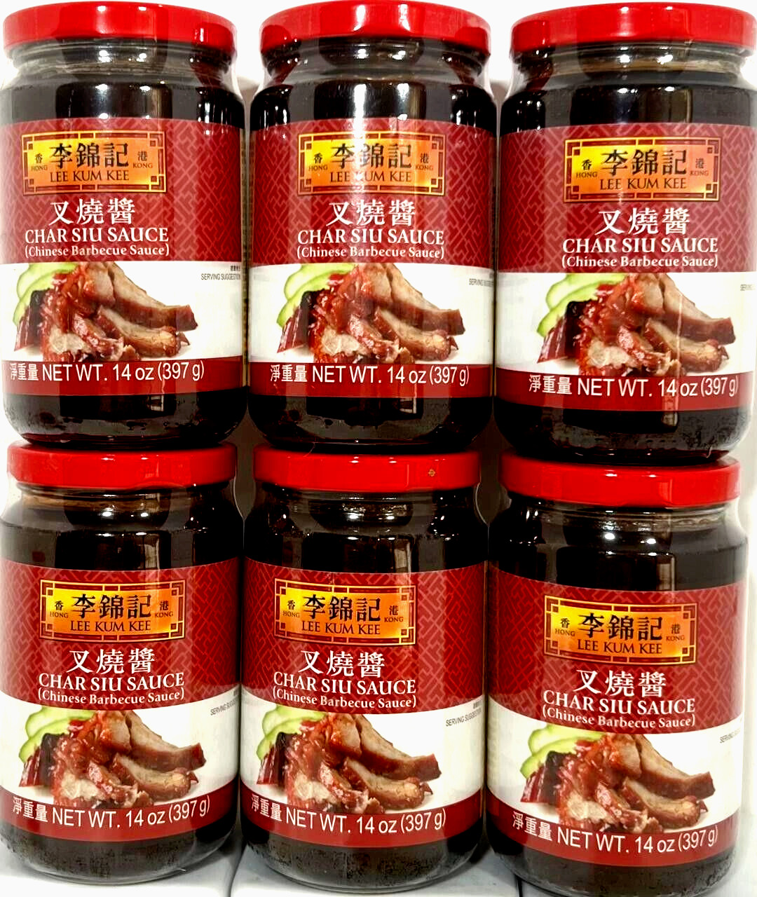Lee Kum Kee Char Siu Sauce(Chinese Barbecue Sauce) 14oz (Pack of 6)Exp 6/27/2026