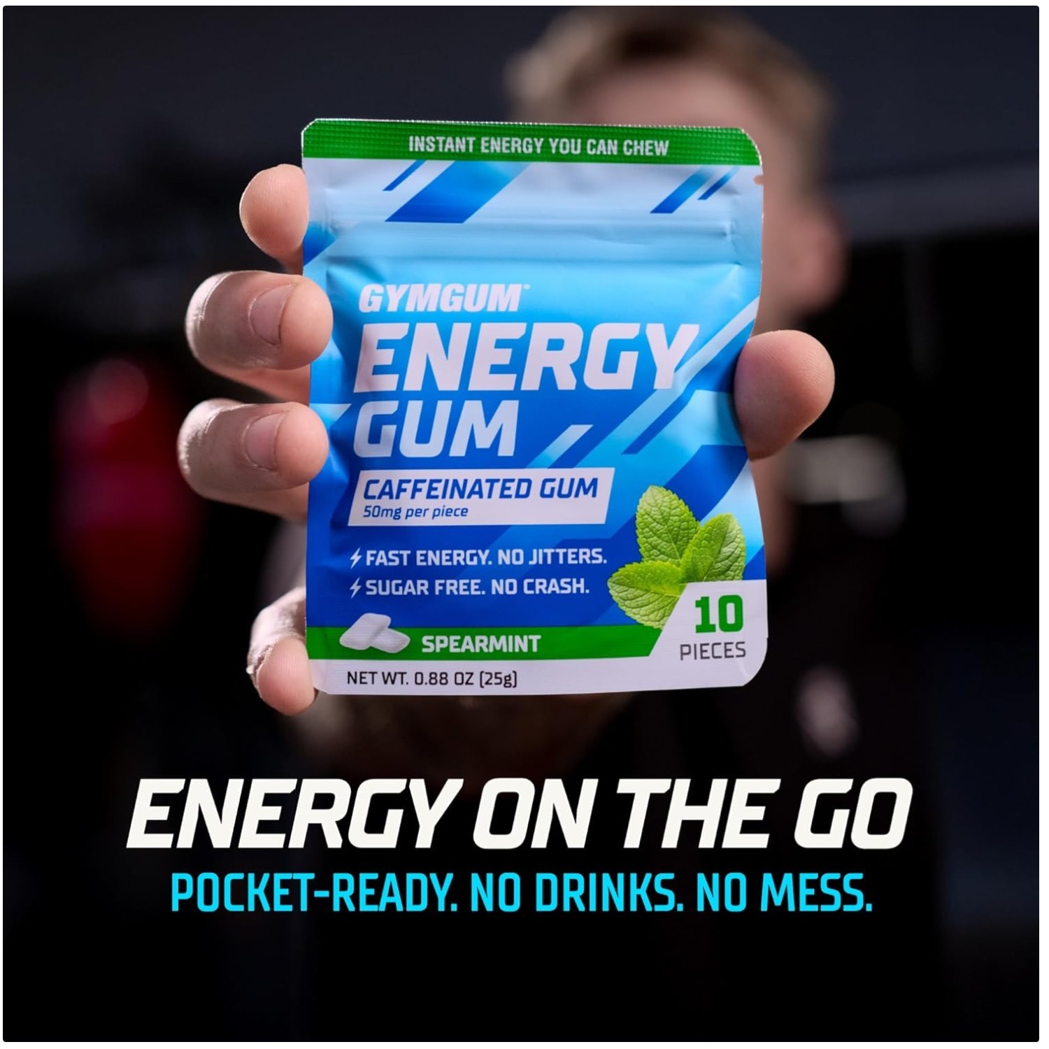 Energy Caffeine Gum 120ct | Sugar-Free Keto Gum