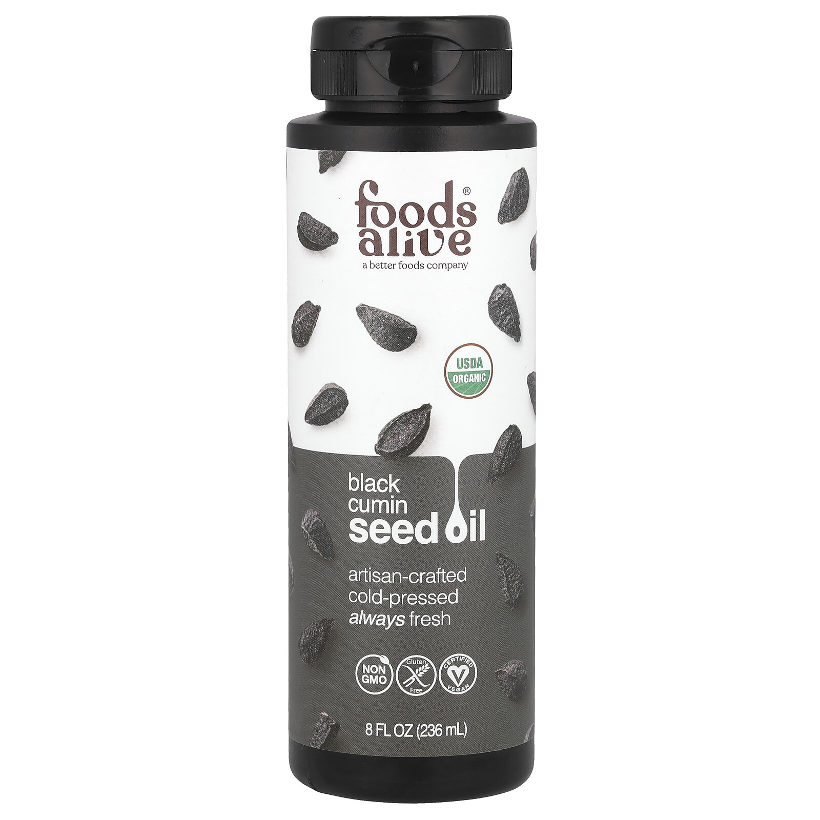 Organic Black Cumin Seed Oil, 8 fl oz (236 ml)