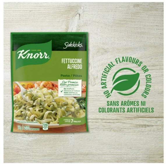 Knorr Sidekicks Fettuccine Alfredo Pasta Side Dish, 133g