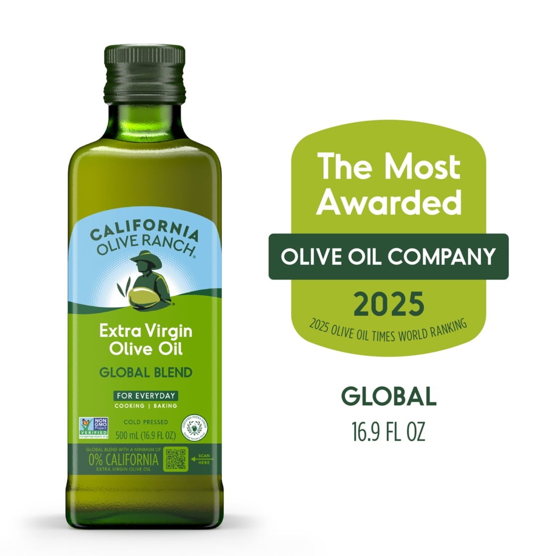 (6 pack) California Olive Ranch Global Blend Extra Virgin Olive Oil 16.9 fl oz