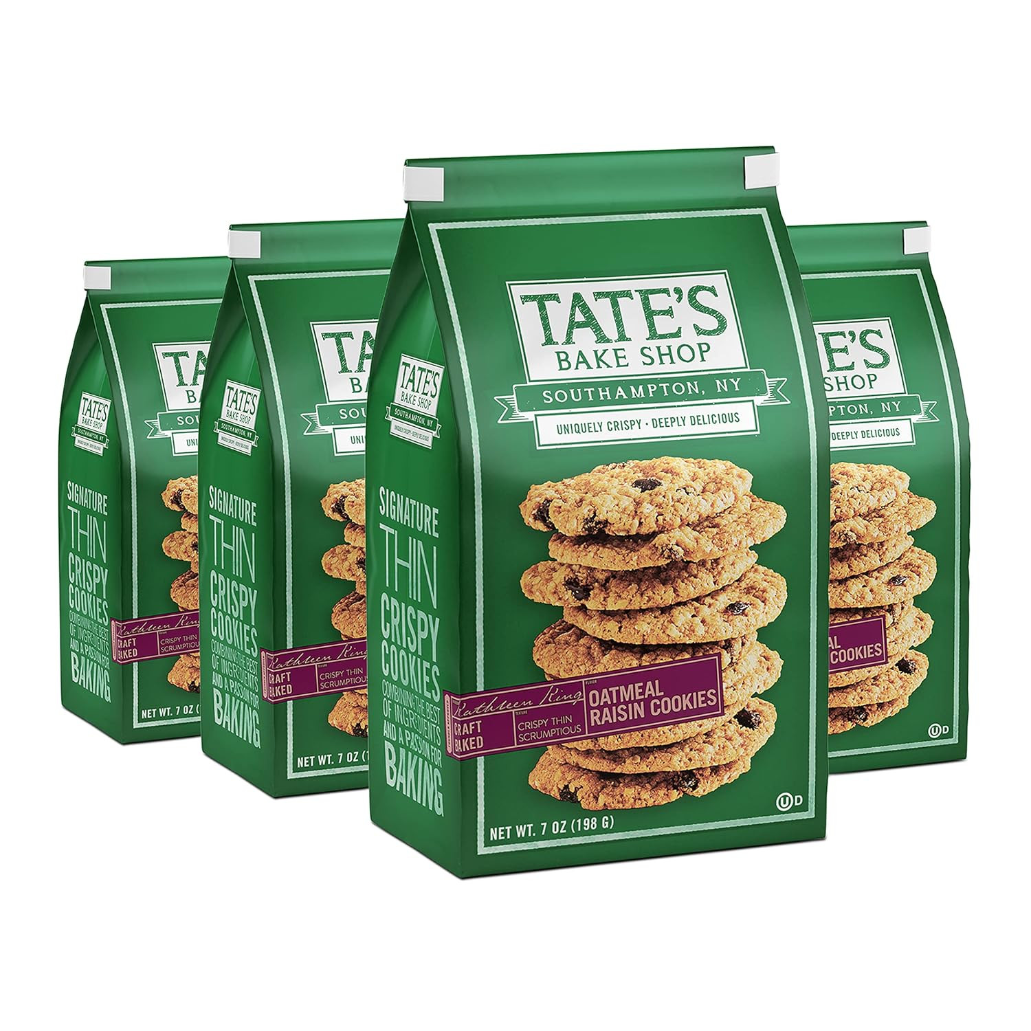 Oatmeal Raisin Cookies, Cookies, 7 Ounce (Pack of 4)