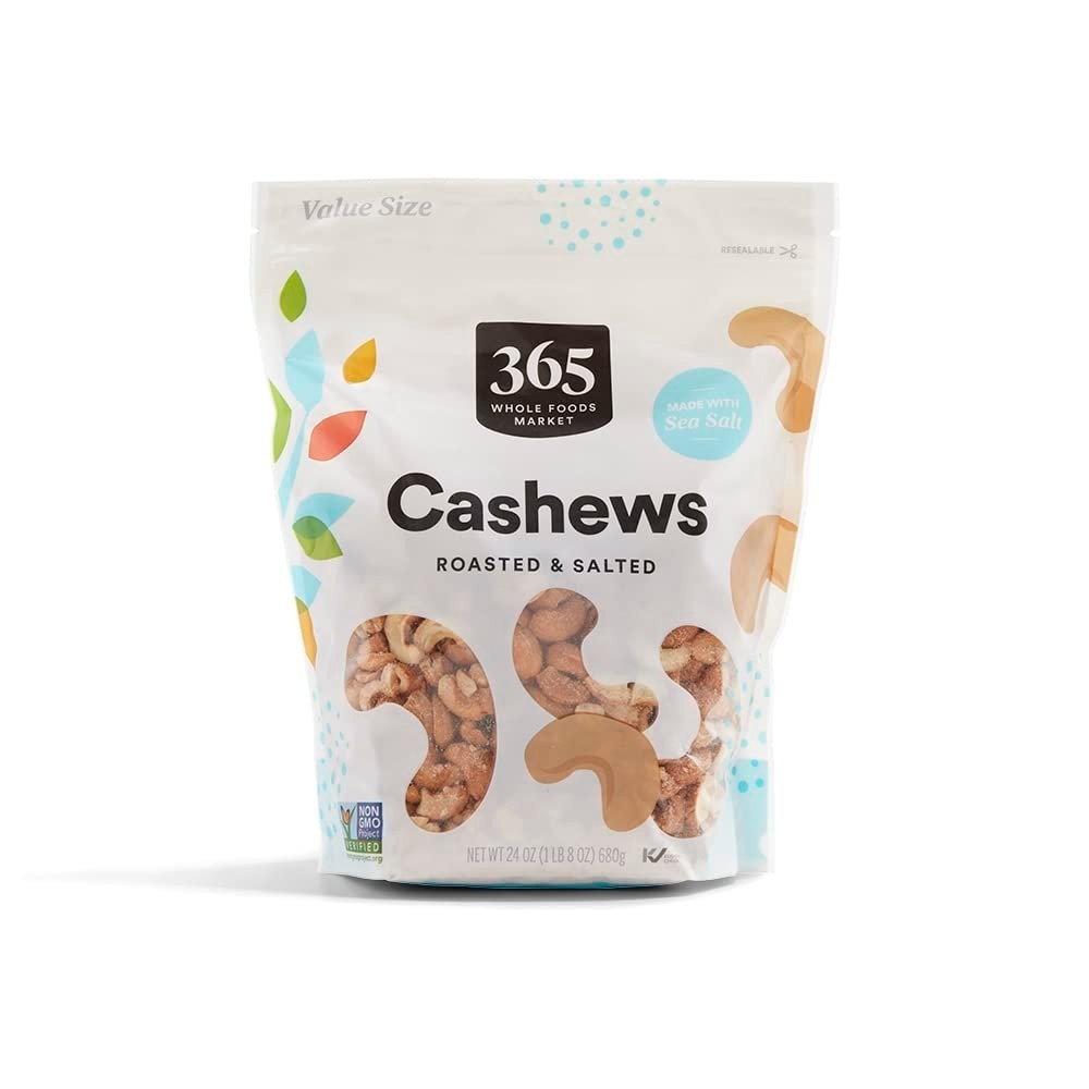 Roasted & Salted Cashews – 24 oz | Healthy Snack, Gluten-Free, Nut Mix