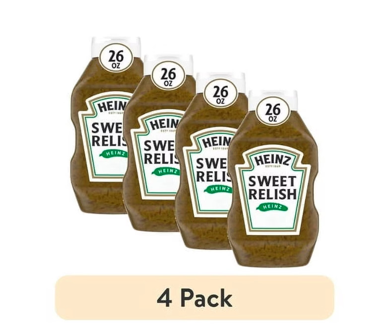 (4 pack) Heinz Sweet Relish, 26 fl oz Bottle