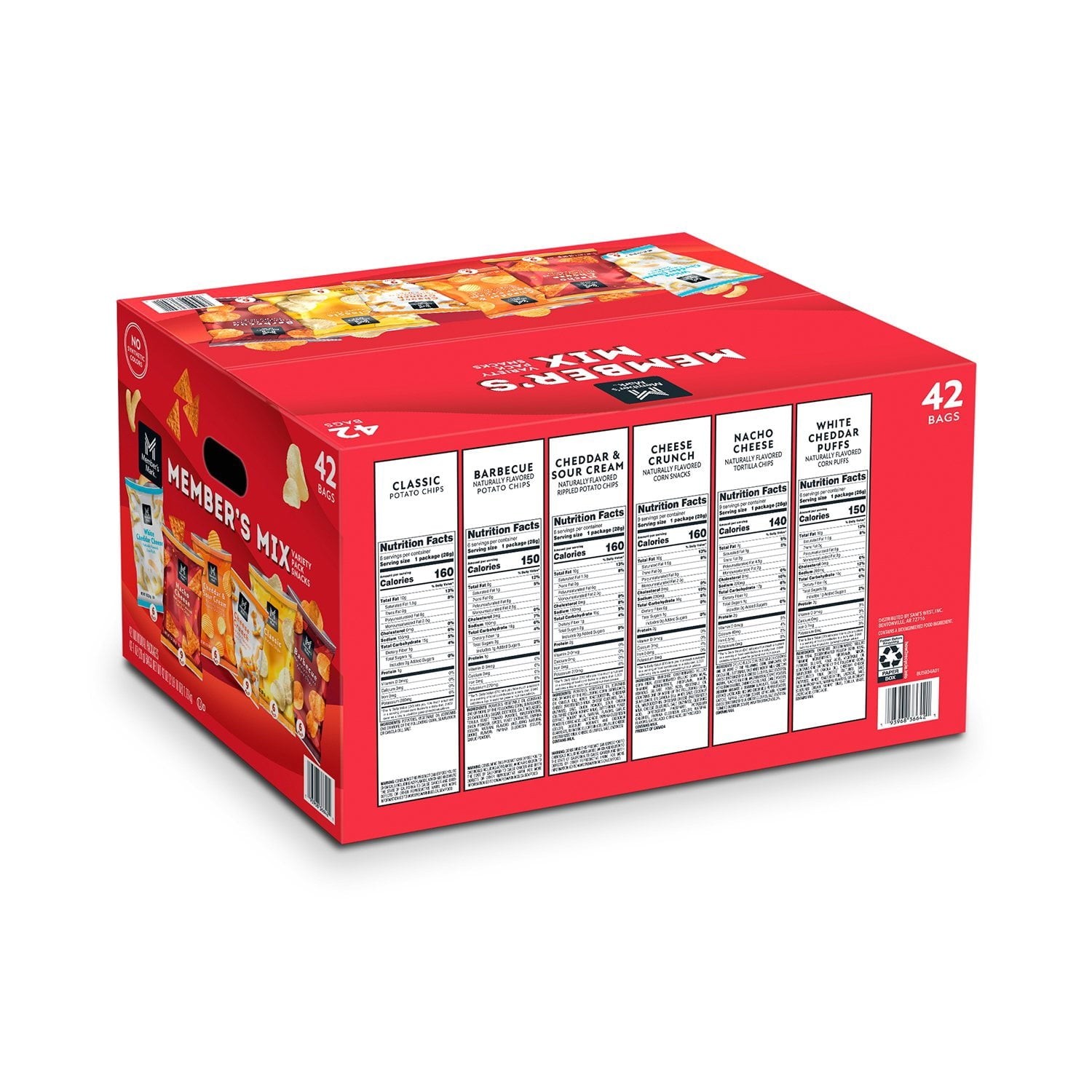 Member’s Mark Member’s Mix Variety Pack Chips, 1 oz., 42 pk