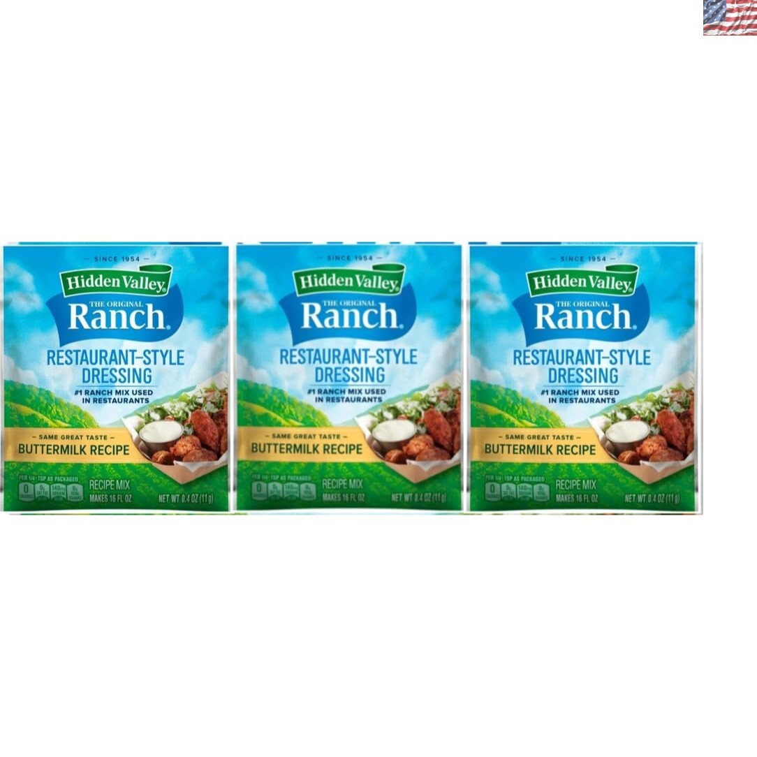 Farm Fresh Buttermilk Ranch Dressing & Seasoning Mix, Gluten Free, 3 Pack