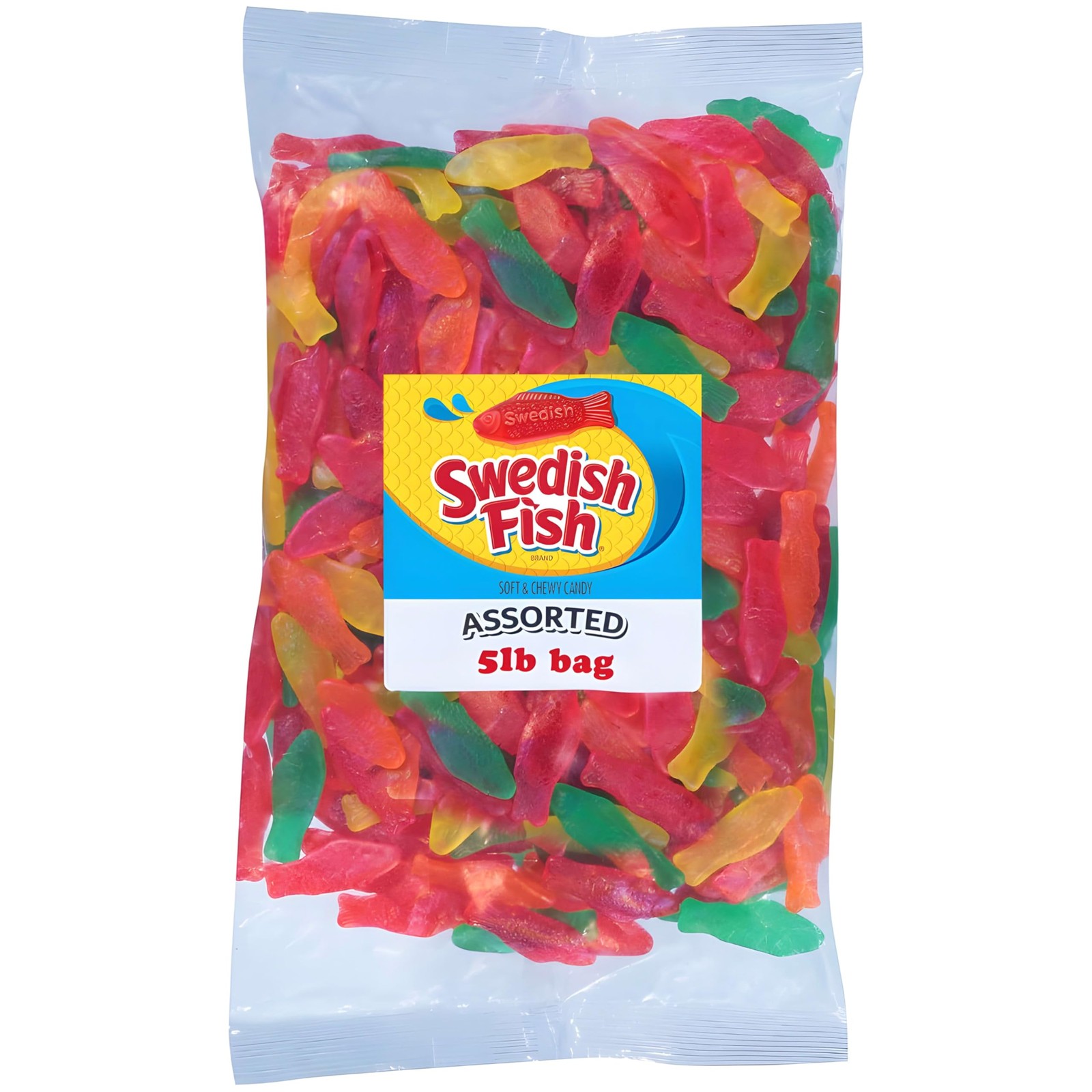 SWEDISH FISH Assorted Soft & Chewy Gummy 80 Ounce (Pack of 1),