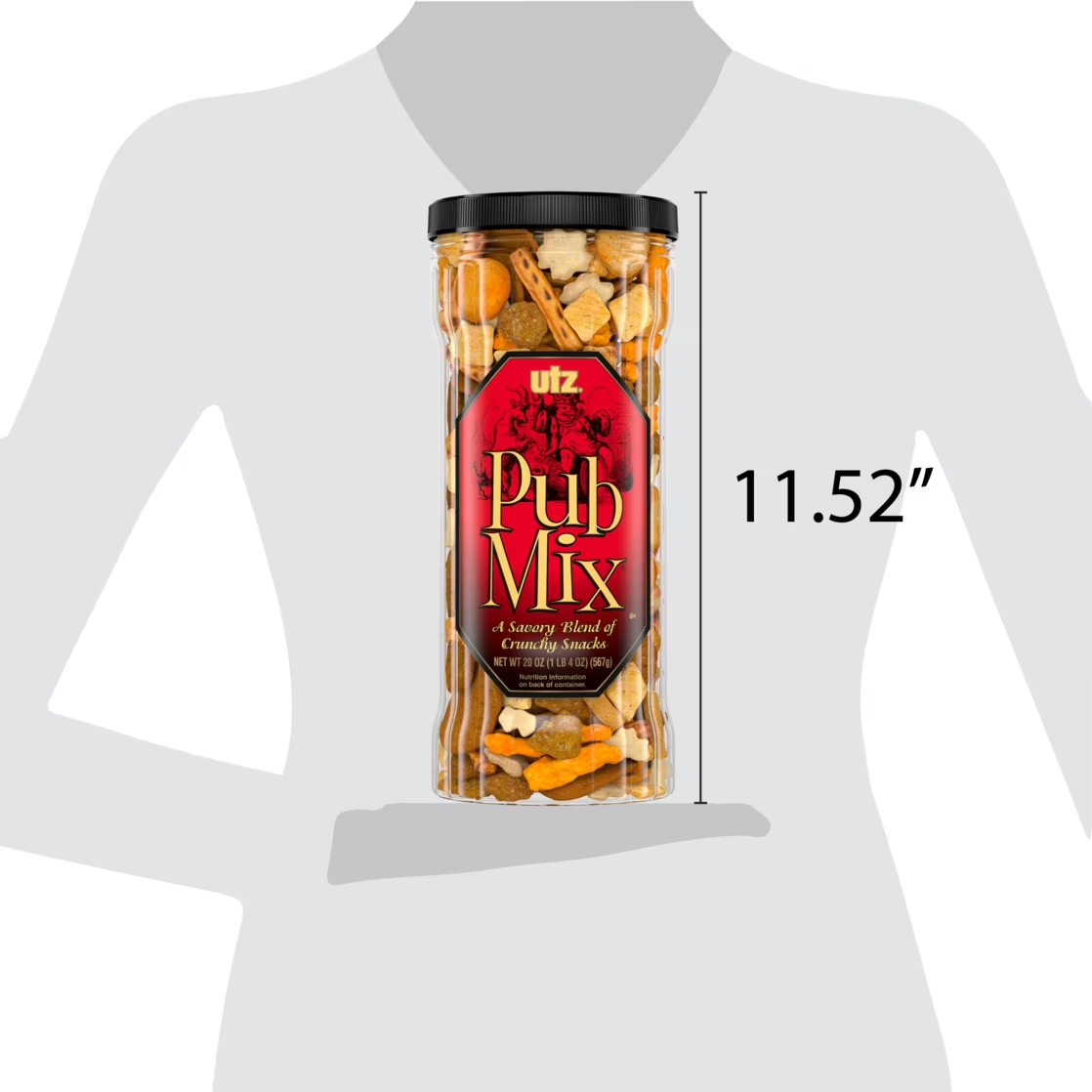 Utz Pub Mix, 20 oz Barrel